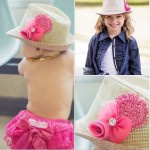 CeCe Fedora Fuchsia Flower and Gemstones RuffleButts 